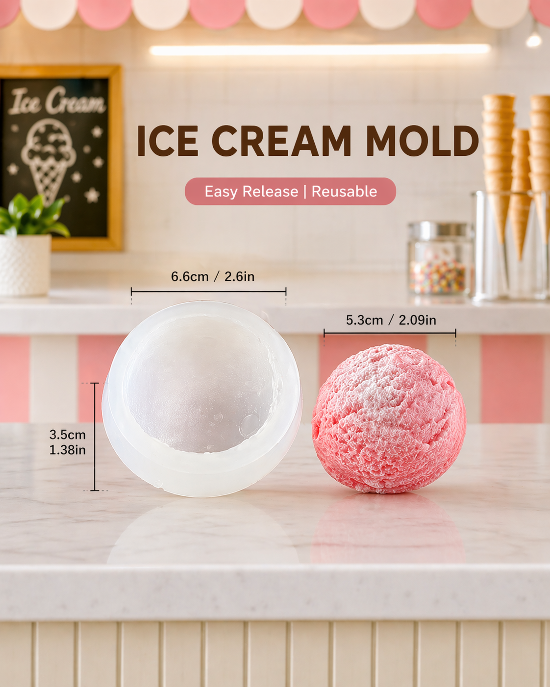 Ice Cream Scoop Silicone Mold