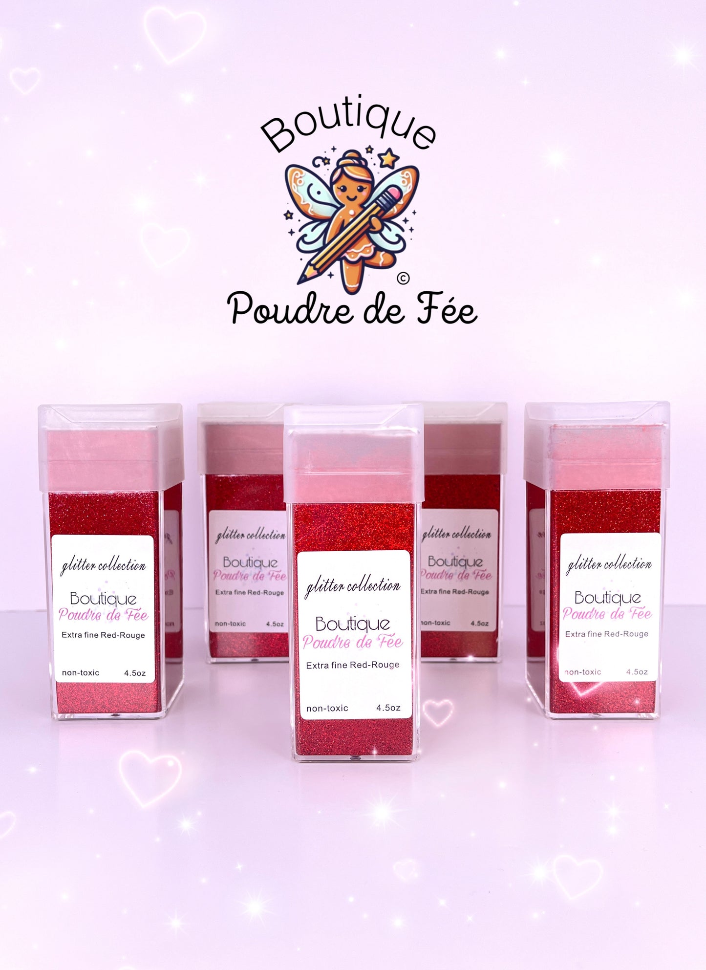 Red Holographic Extra Fine Glitter 4.5oz Bottle