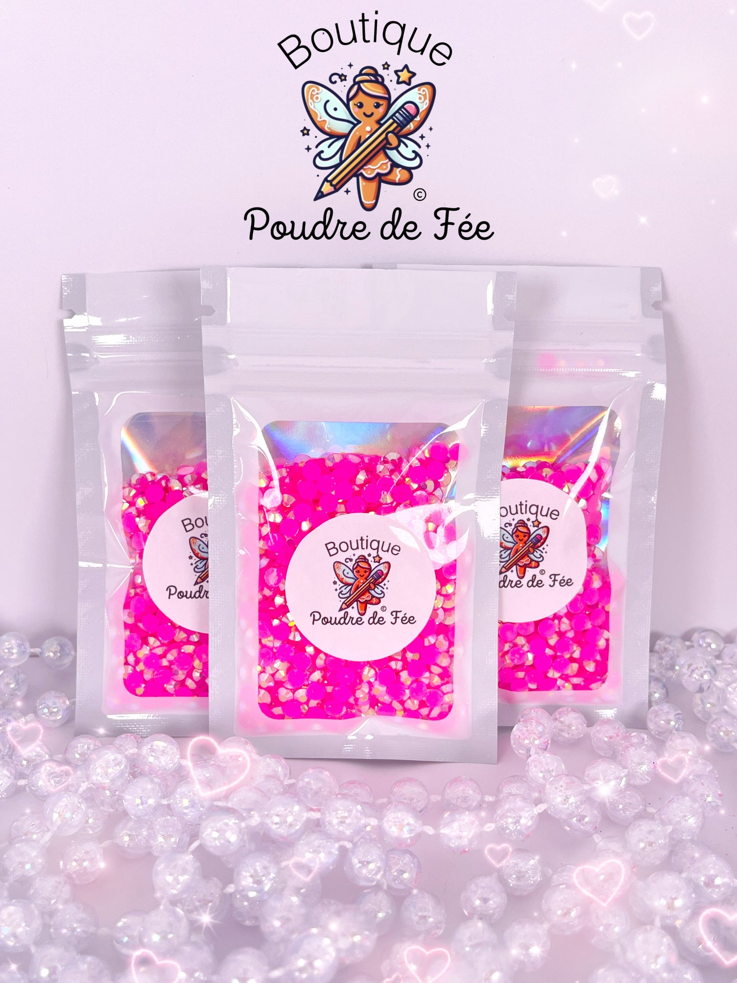 Hot Pink Holographic 10g Bag