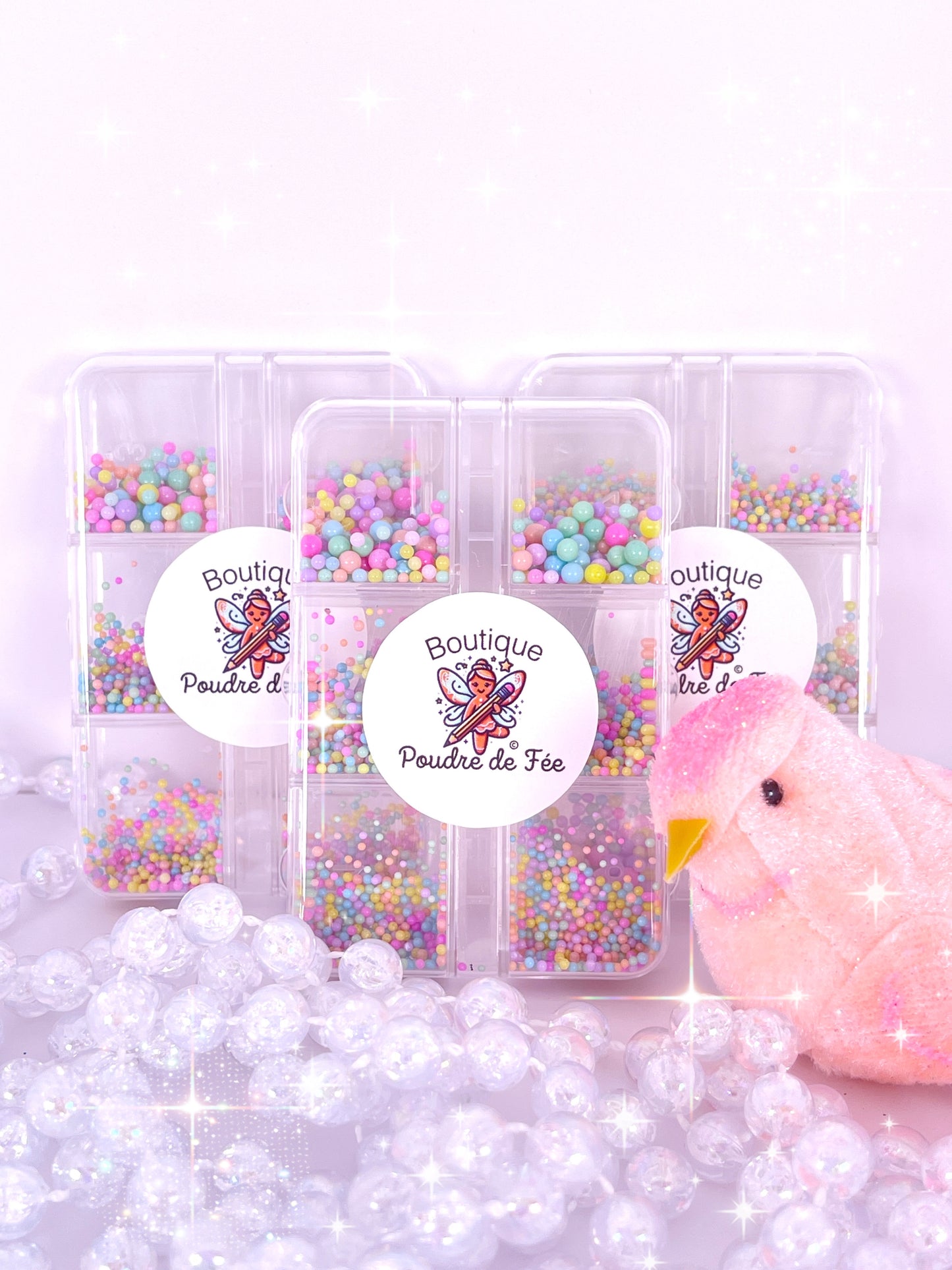 Pastel Mini Glossy beads in Box