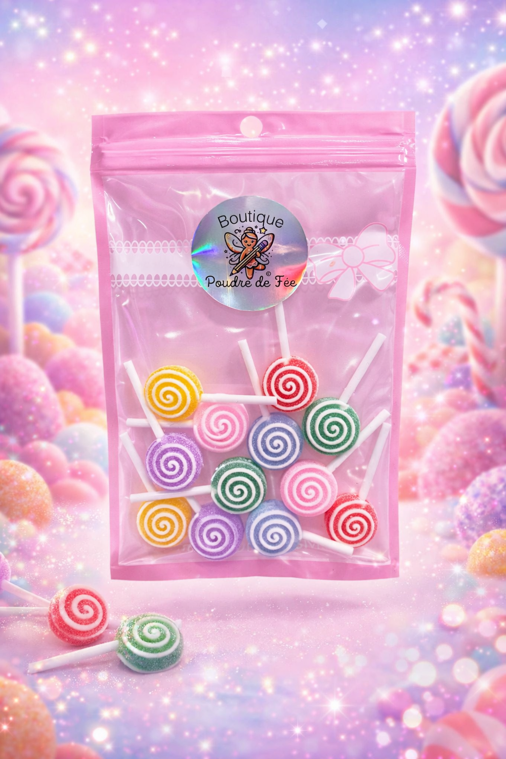 12 Swirl Lollipos multicolors