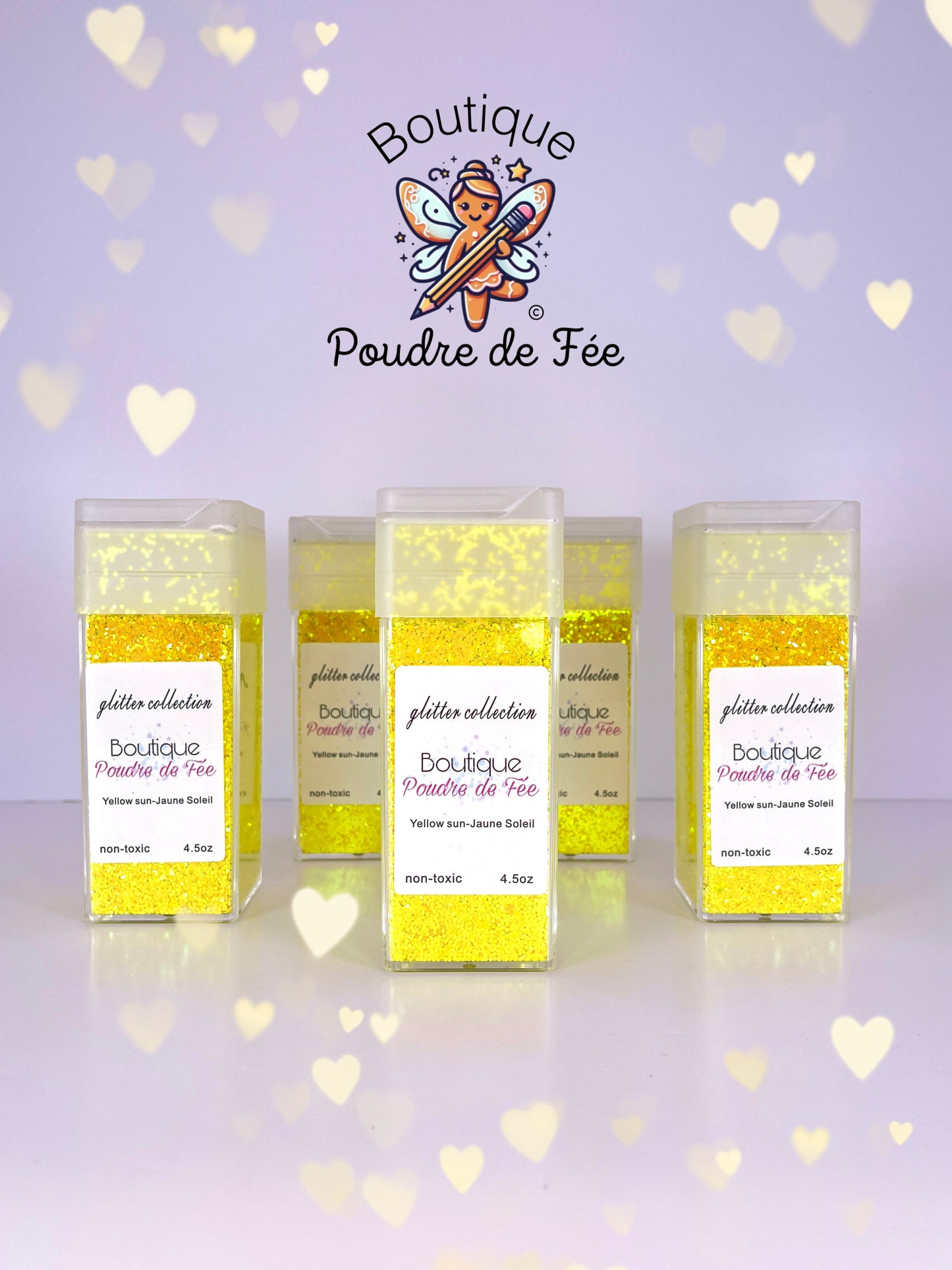 Yellow Sun Chunky Glitter 4.5 oz Bottle