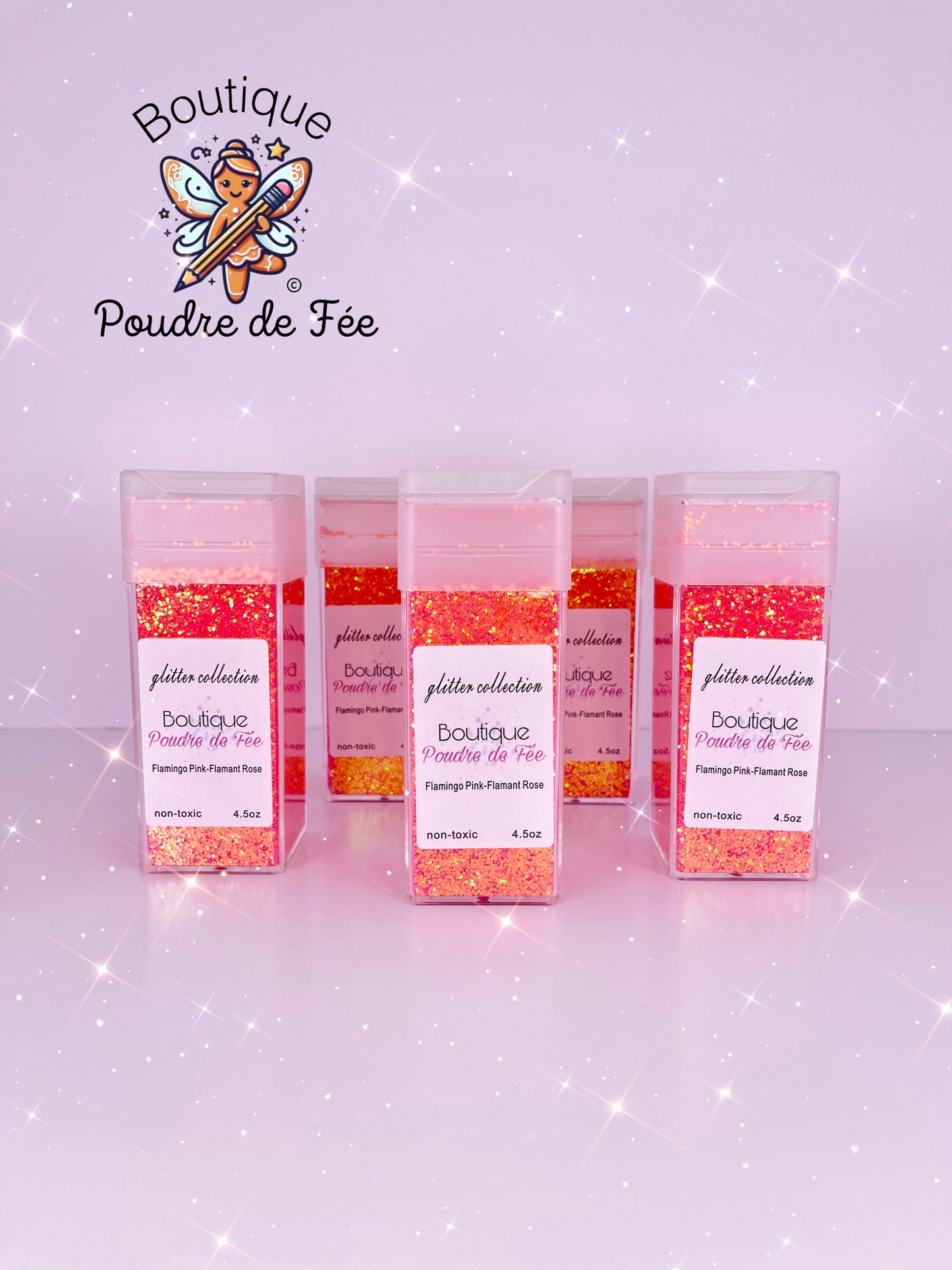 Flamingo Pink Chunky Glitter 4.5oz Bottle