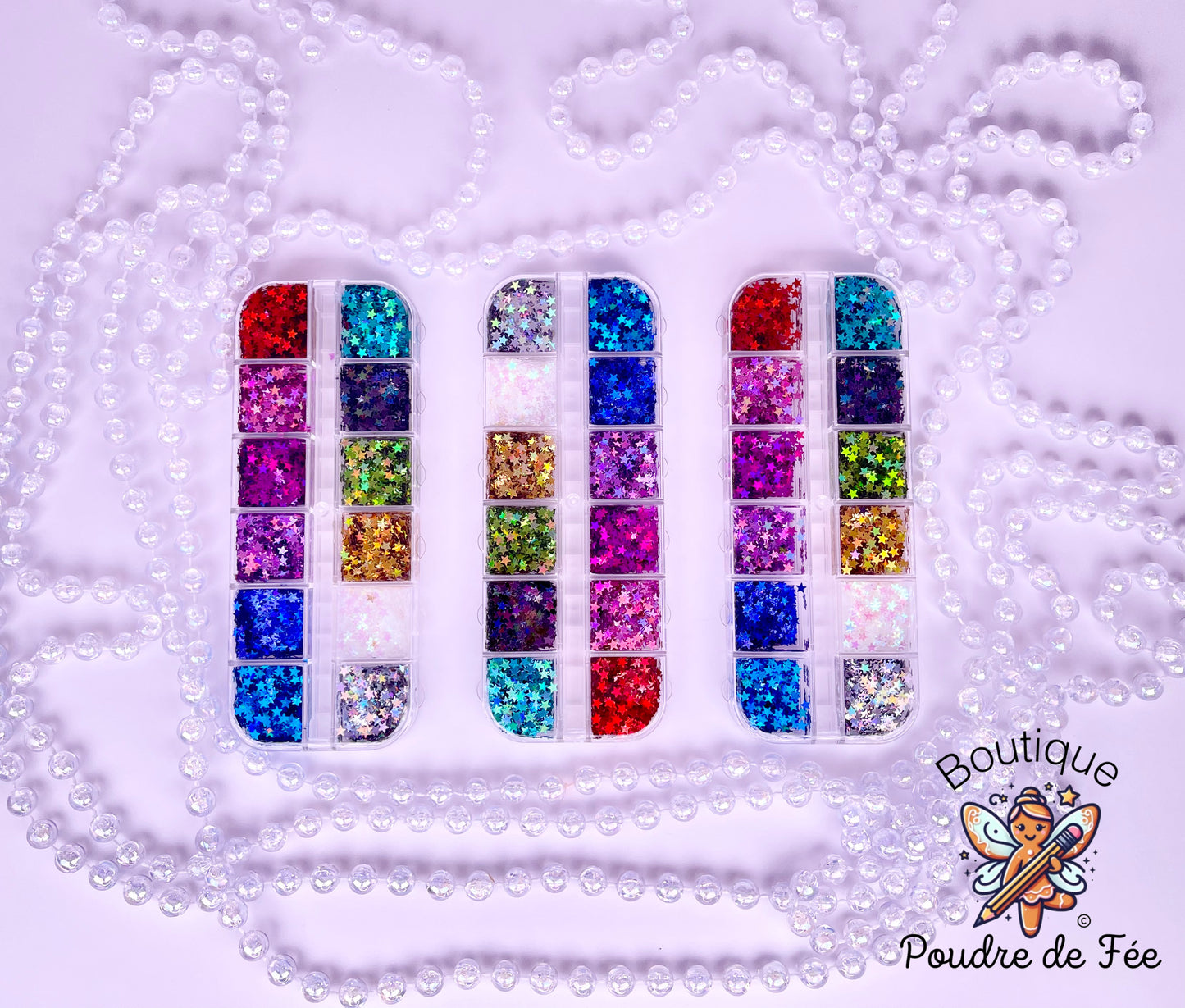 Mini Star Glitter Compartmented