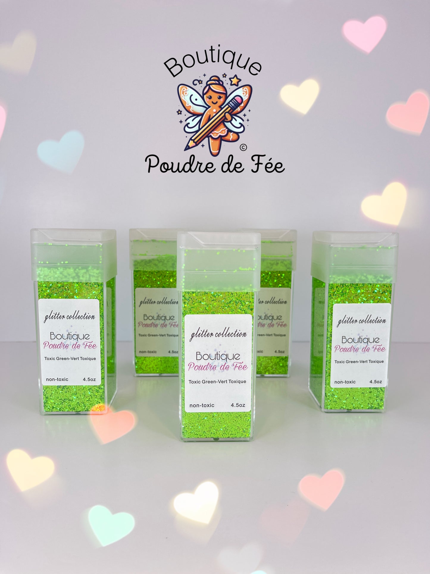 Toxic Green Chunky Glitter 4.5oz Bottle