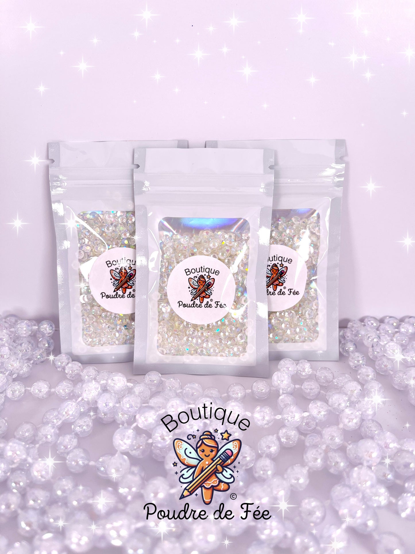 Clear Ab Flatback Rhinestones 10g Bag