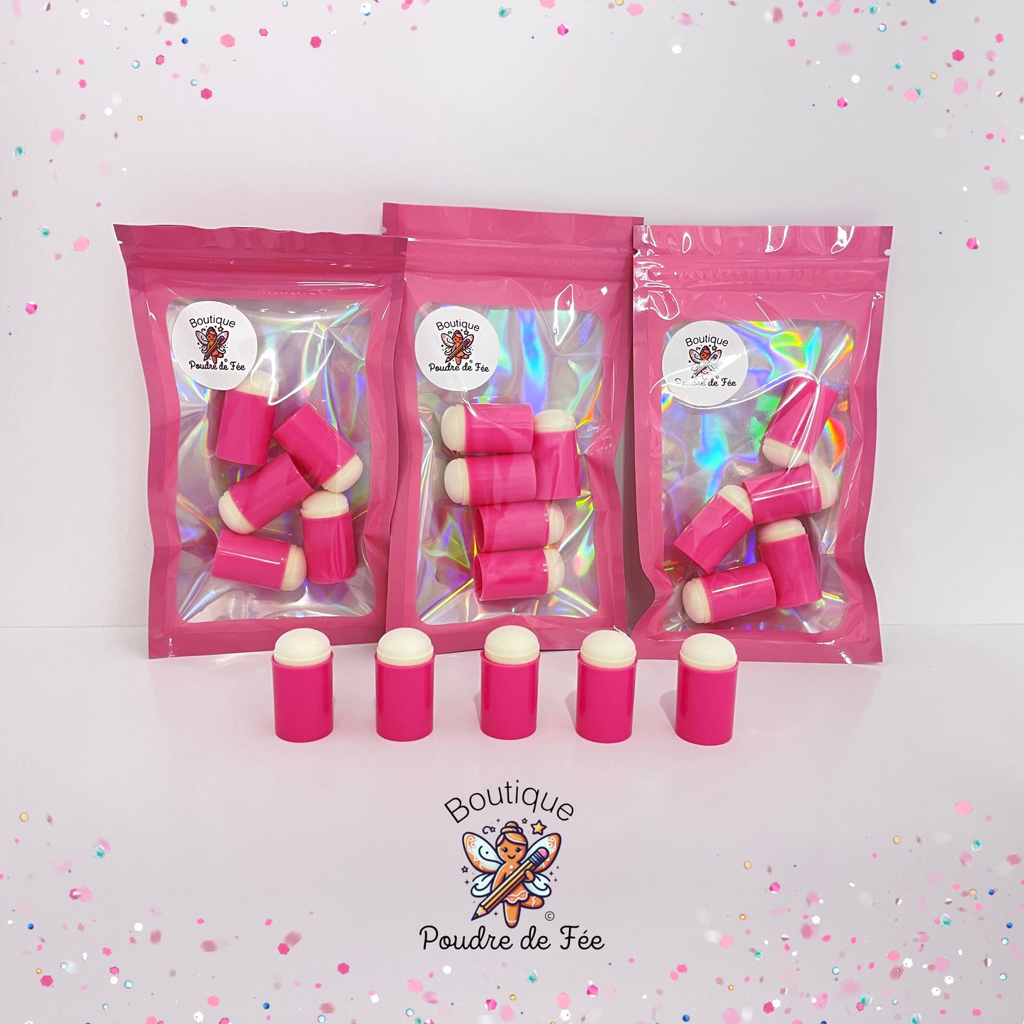 5pcs Pink Finger Sponge Dauber