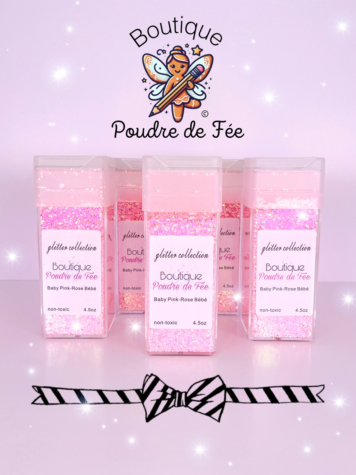 Baby Pink Chunky Glitter 4.5oz Bottle