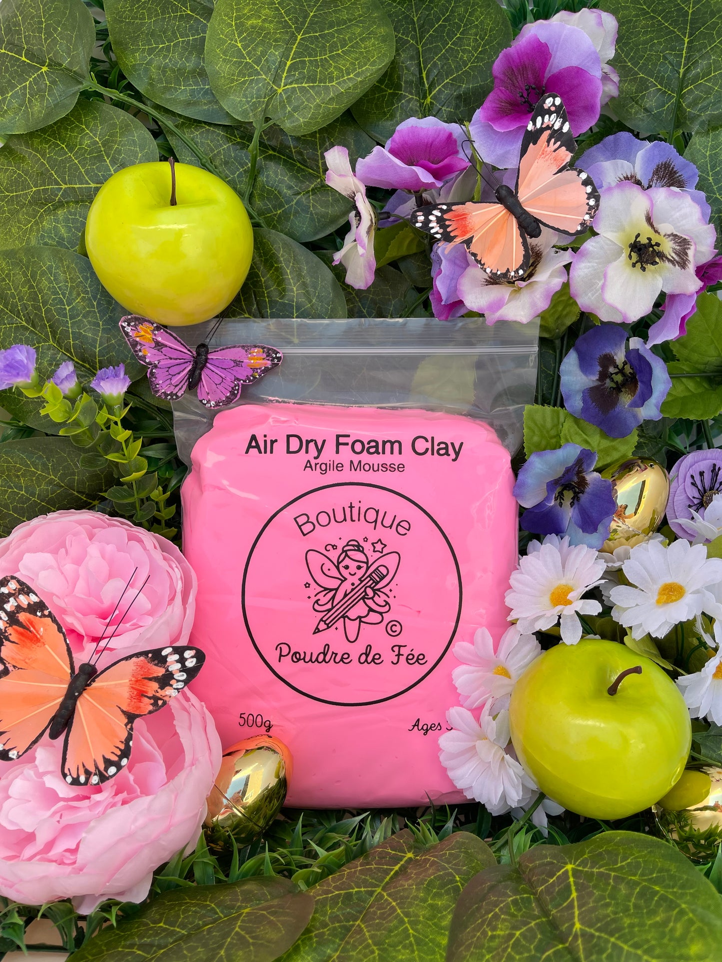 Flamingo Pink Firm Clay 500g