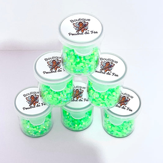 Light Green 3mm Jelly Rhinestones Iridescent about 10g