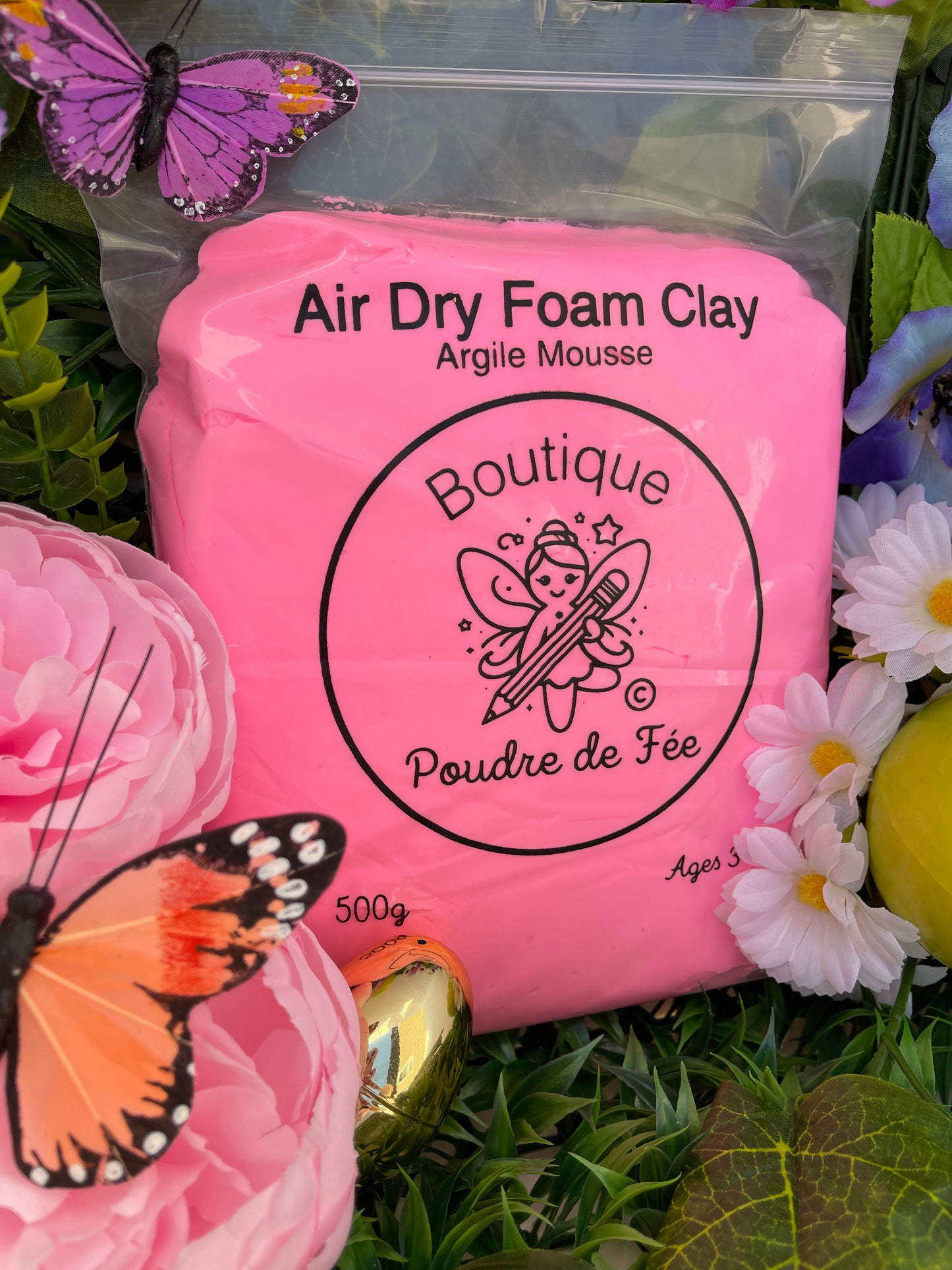 Flamingo Pink Firm Clay 500g