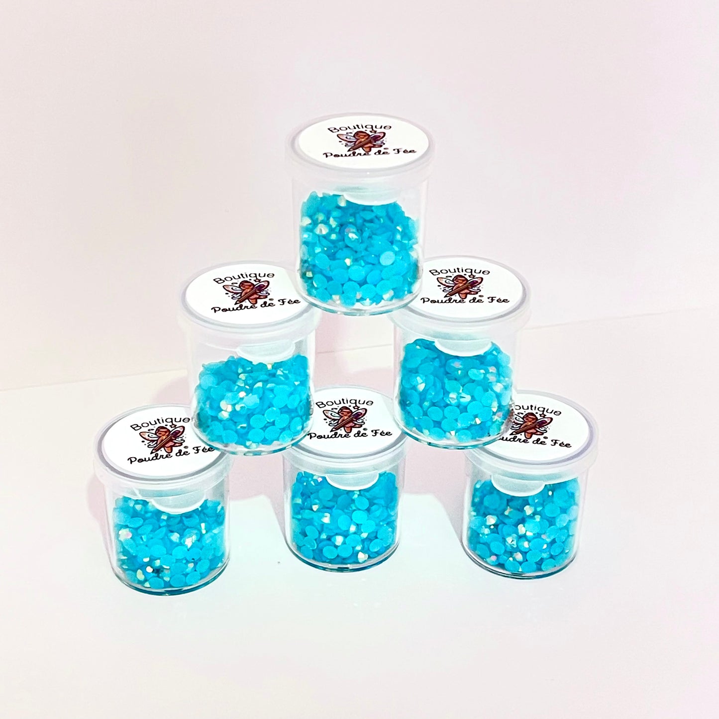 Lake Blue 4mm Jelly Rhinestones 10g