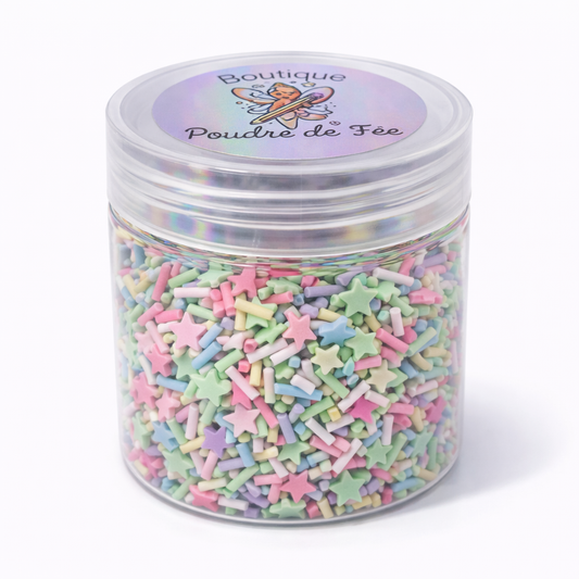 Pastel Sugar Stars Faux Sprinkle Mix, 60g
