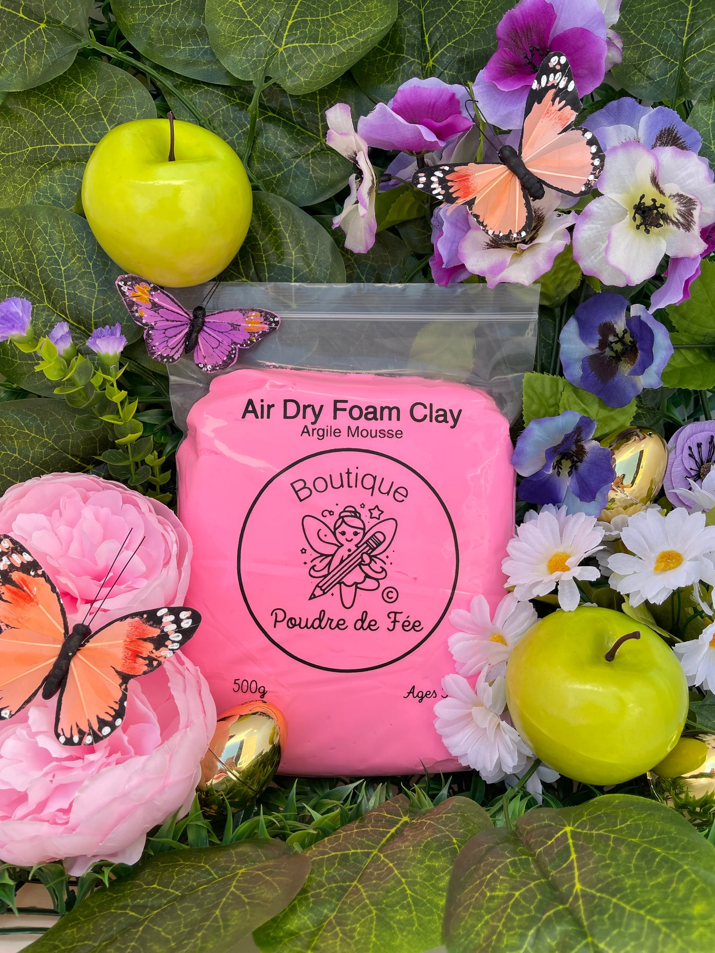 Flamingo Pink Firm Clay 500g