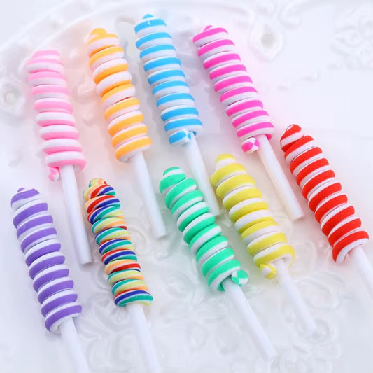 Lollipop Swirls mix 9 pcs miniature
