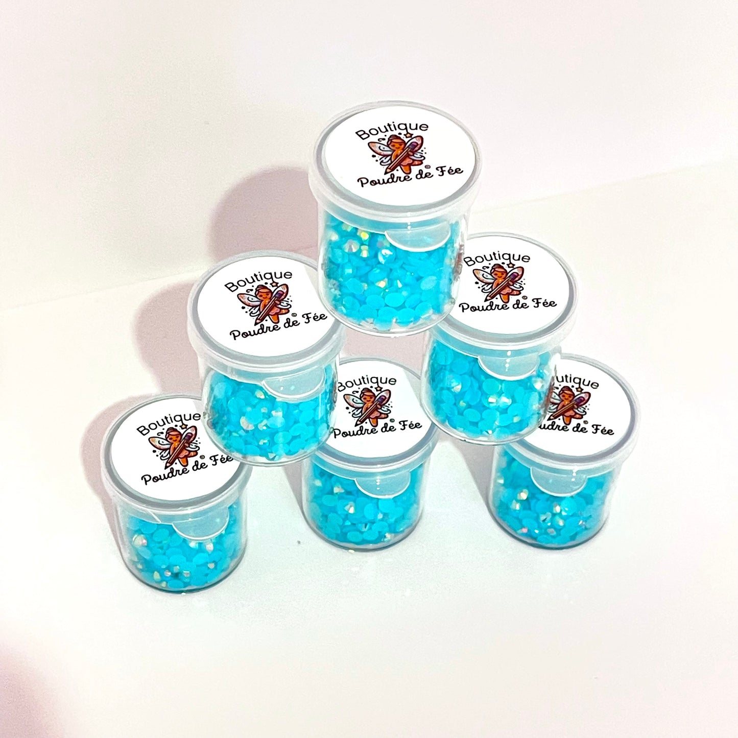 Lake Blue 4mm Jelly Rhinestones 10g