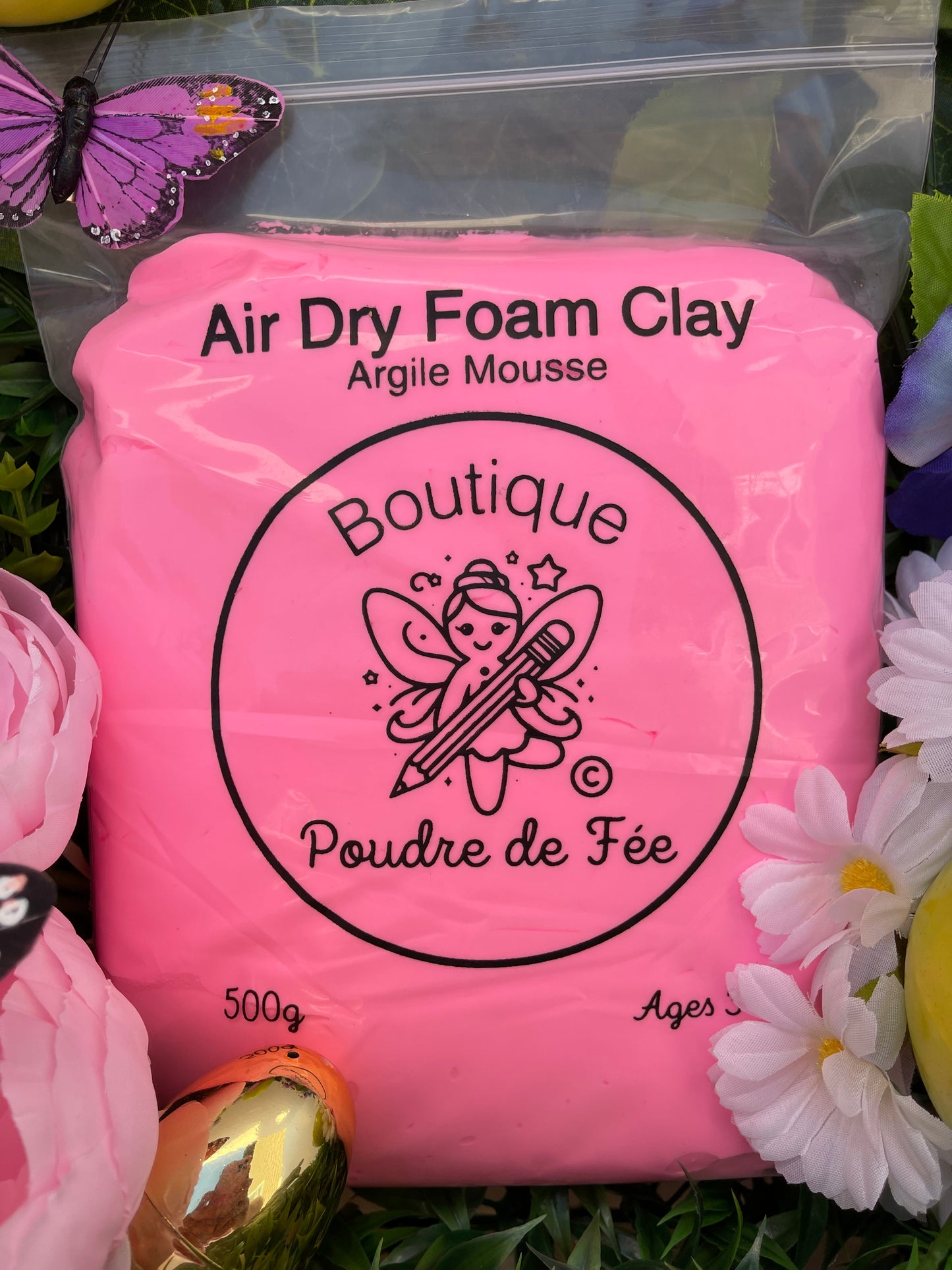 Flamingo Pink Firm Clay 500g