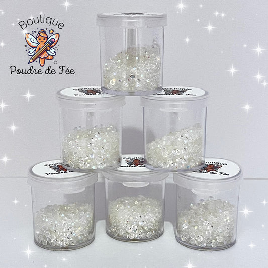 Clear Ab Iridescent 3mm rhinestones 10g