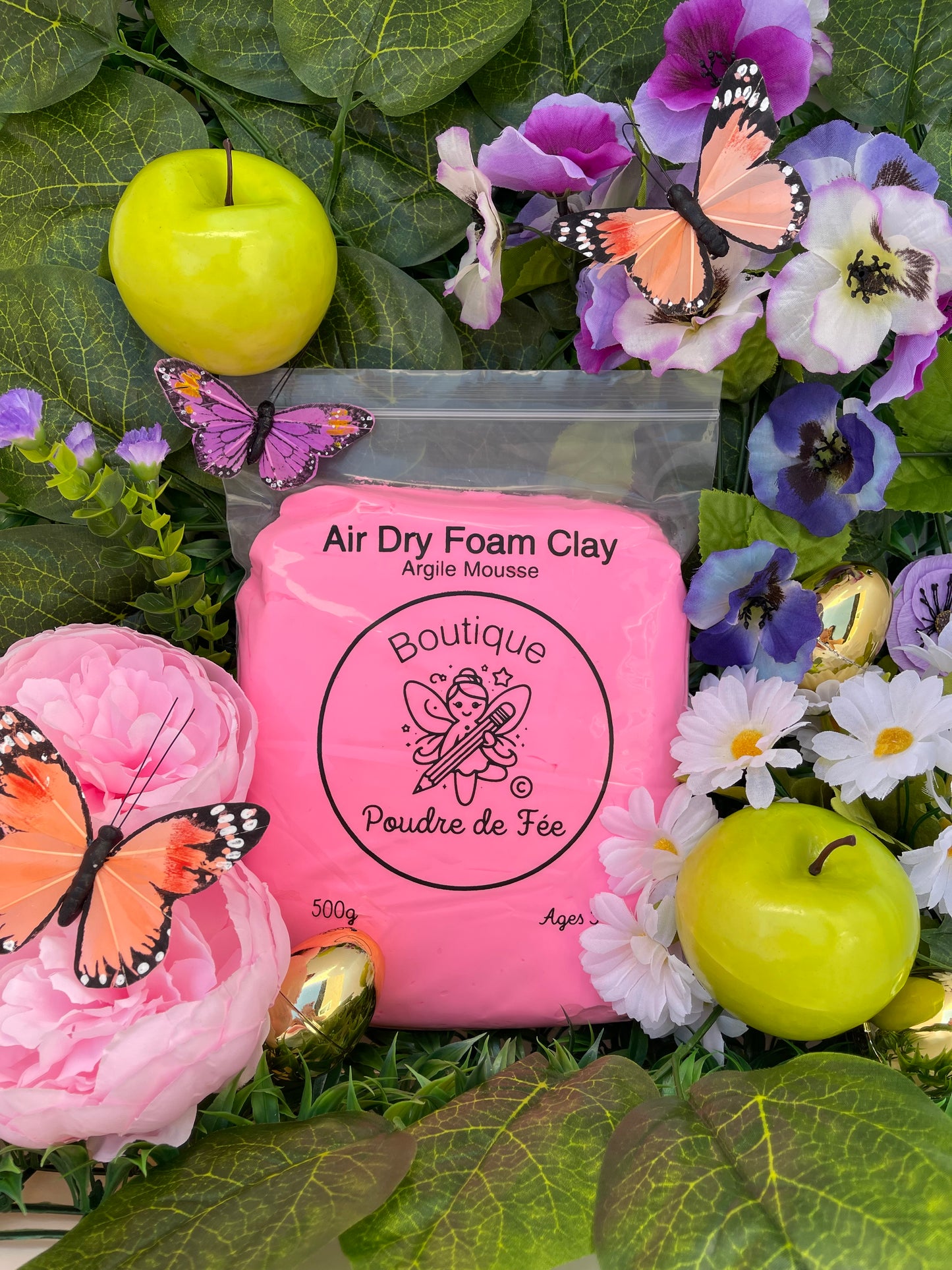 Flamingo Pink Firm Clay 500g