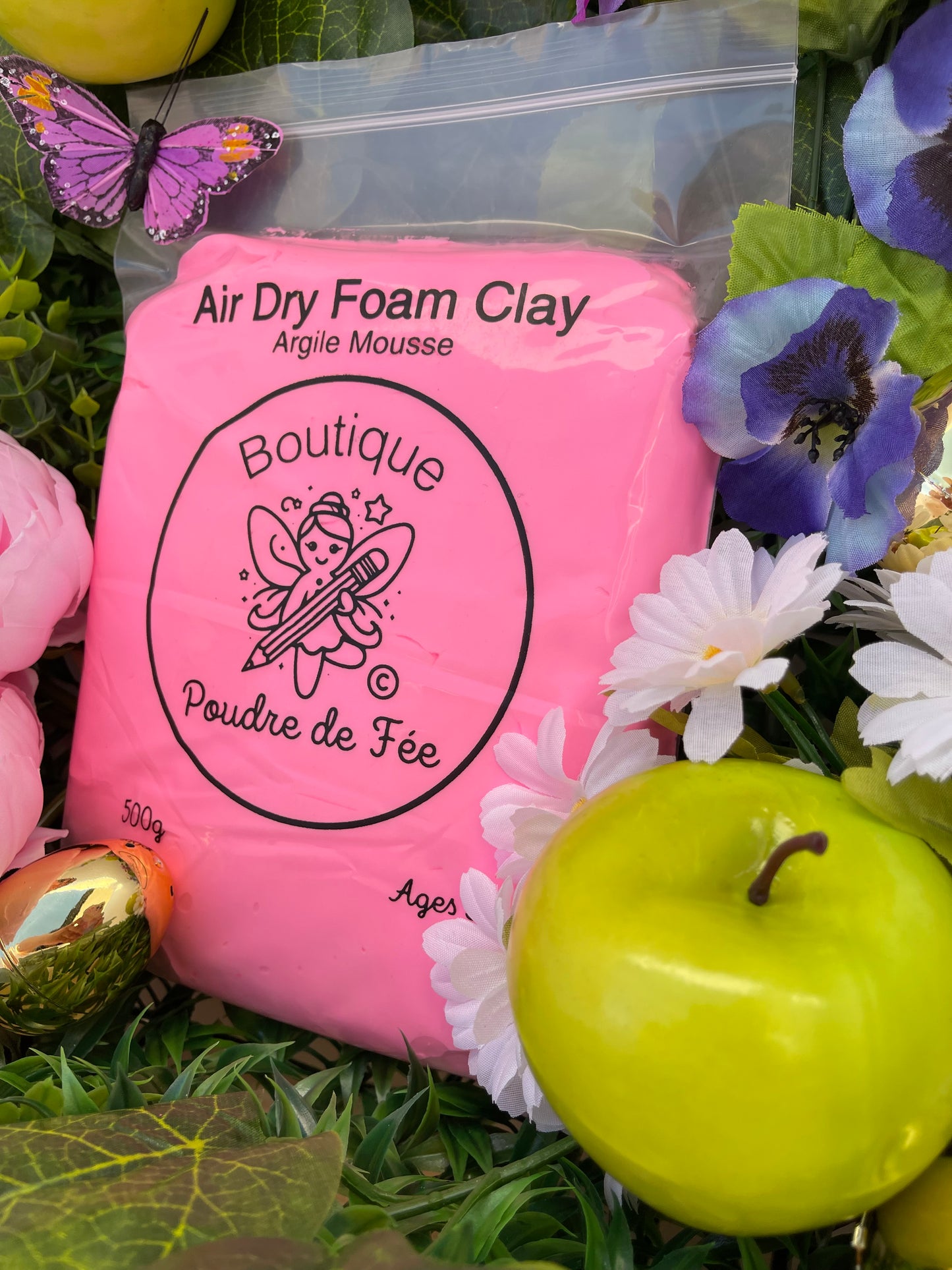 Flamingo Pink Firm Clay 500g