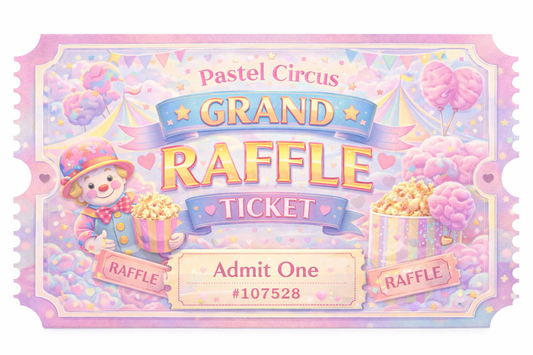 🎟️🍿Pastel Circus Raffle ticket 🍭🎪