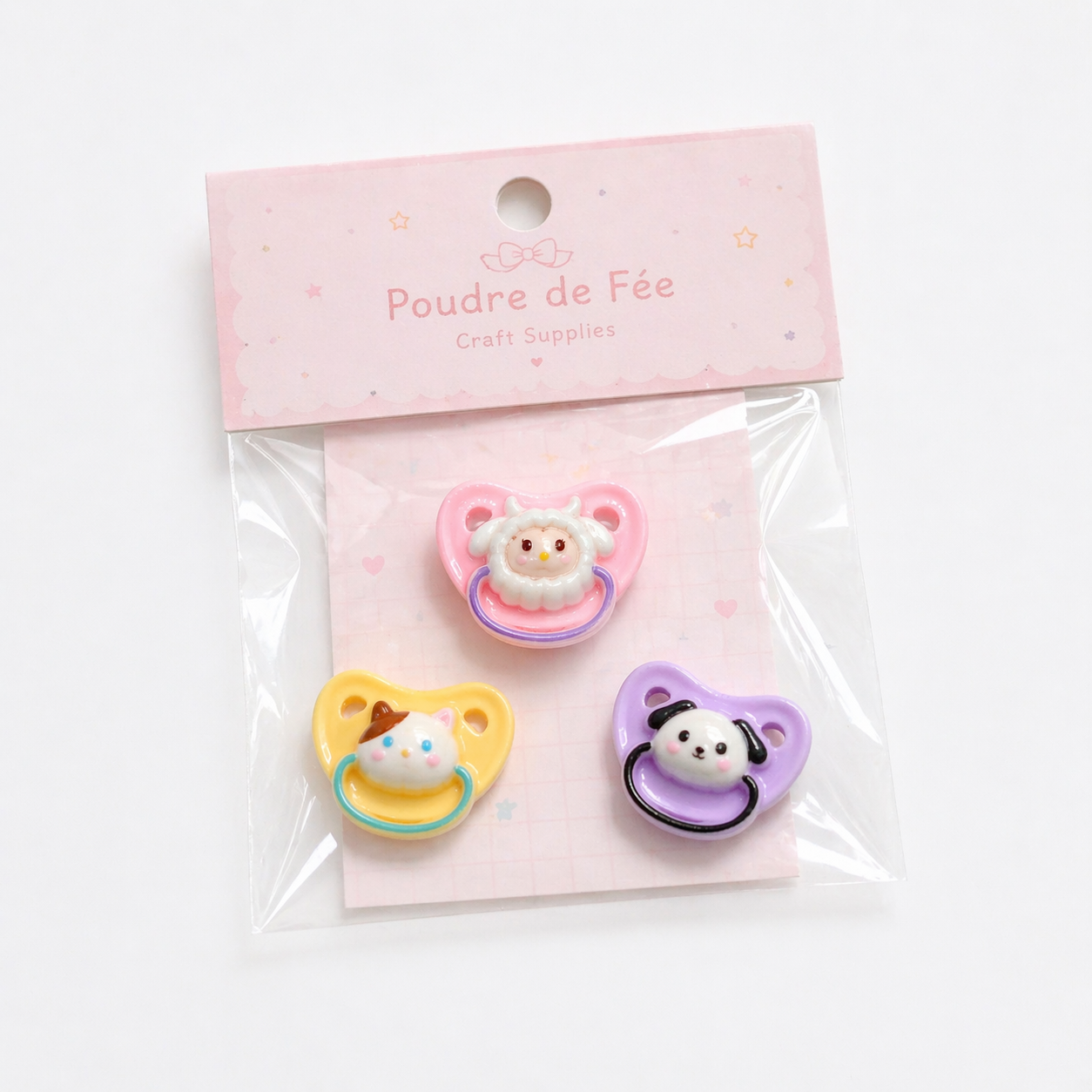 Kawaii Baby Pacifiers set of 3,chosen randomly*